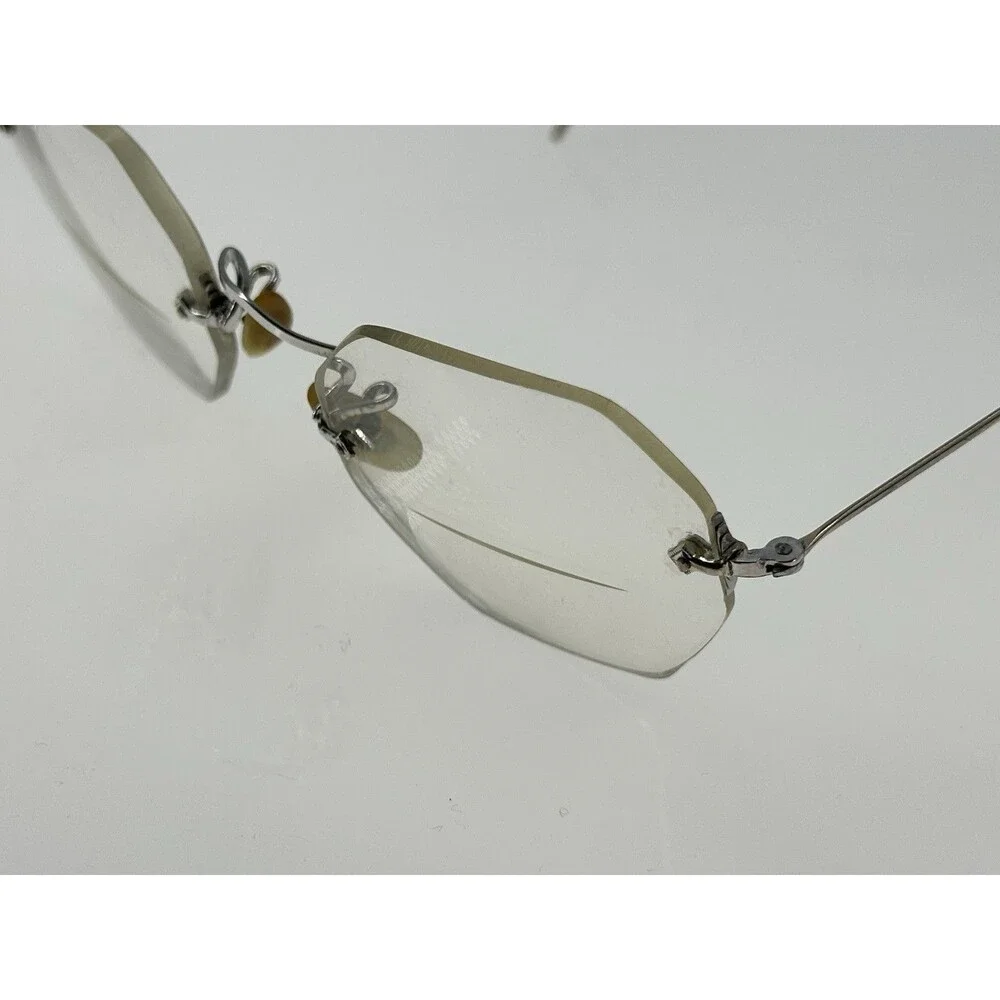 AO Eyeglasses Antique 2-tone Gold Rimless 1/10 12K GF American Optical (C5-04)